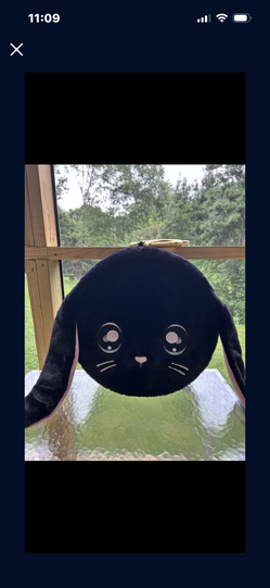 Large Furry Rabbit zippered toy box/suitcase