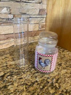 Vintage rooster cow jar