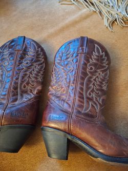 Laredo Brown Leather Cowboy Boots