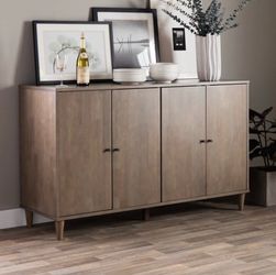 Media console / buffet / sideboard / cabinet - stained wood