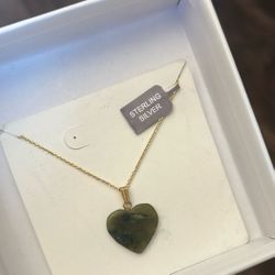 Green Heart Necklace 