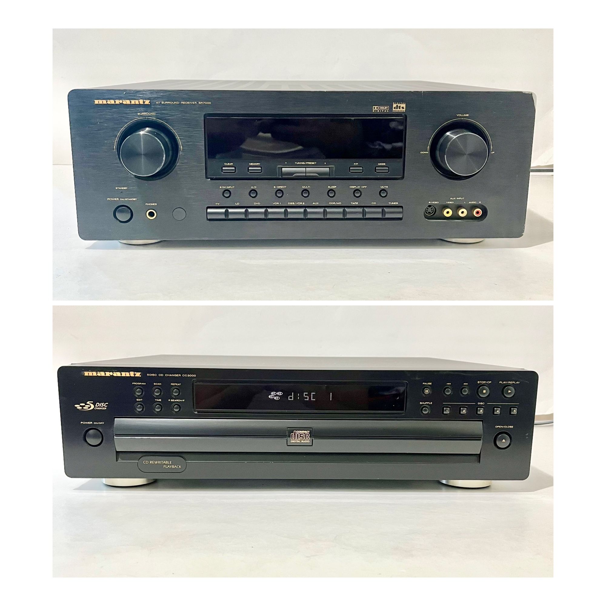 Vintage Marantz Receivers SR7000 & CC3000 Set Bundle (2) Pre-owned