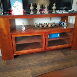 Cherry wood Solid Wooden Entertainment/Book Shelf