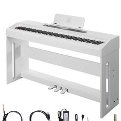 ✌️ Digital Piano,BELIFEGLORY 88 Key Electric Piano Home Piano Electric Keyboard for Beginner Adults with 3 Pedal Board,Music Stand,Power Adapter, Head