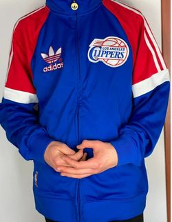 VINTAGE ADIDAS LOS ANGELES CLIPPERS  WARM TRACK JACKET  MENS SIZE 2XL SUPER RARE  EXELLENT 