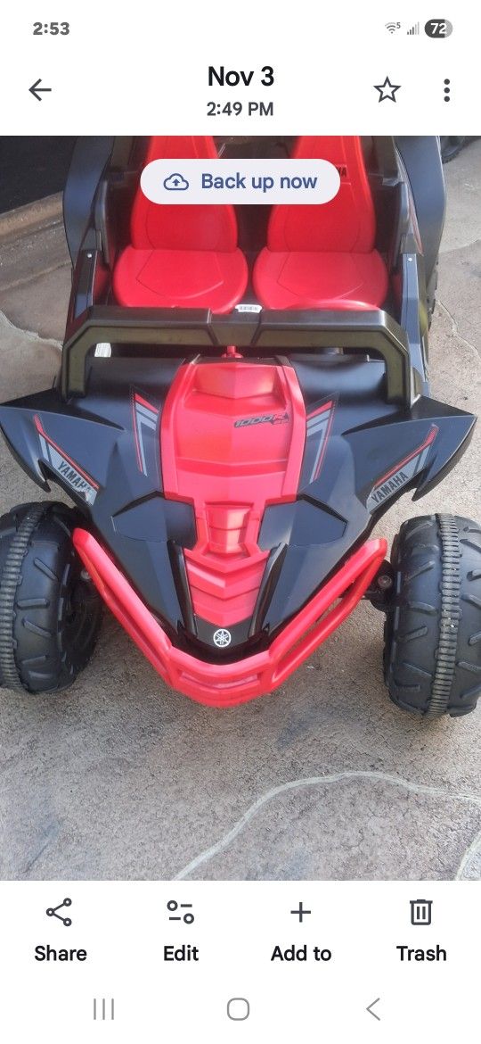 Kids 2 Seater Yamaha Yz1100 Ride On 12v DC Electric Atv π