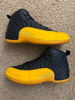 Size 11 (Pre owned, no box) - Air Jordan 12 retro university gold black