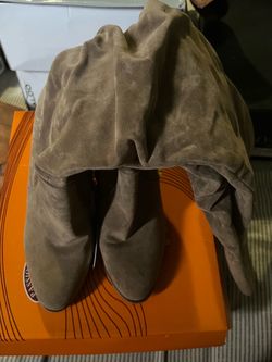 Taupe Suede Over-the-Knee Boots