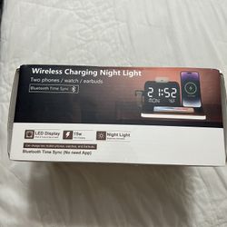 Wireless Charging Night Light and Clock