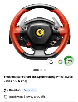 Thrustmaster Ferrari 458 Spider racing wheel