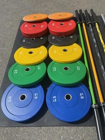 260 lb Bumper Weight Plate Set, New In Box