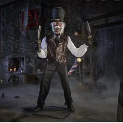 7ft Grave & Bones Animated LED Zombie Barber