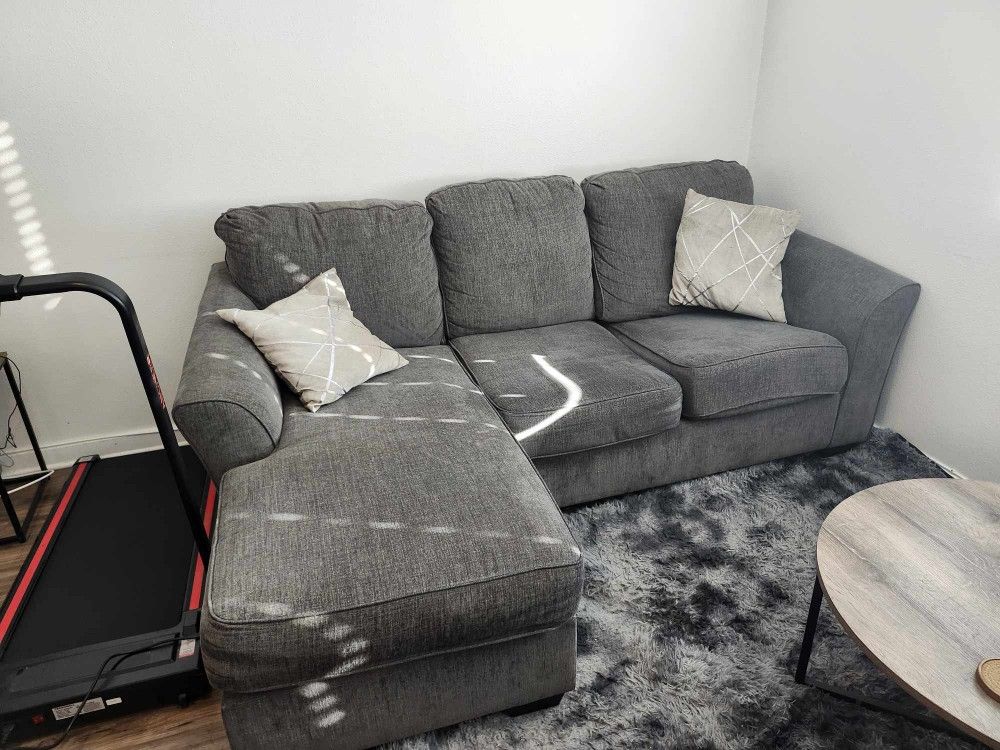 Gray Sofa Chaise β Includes Two Pillows (MUST GO!)