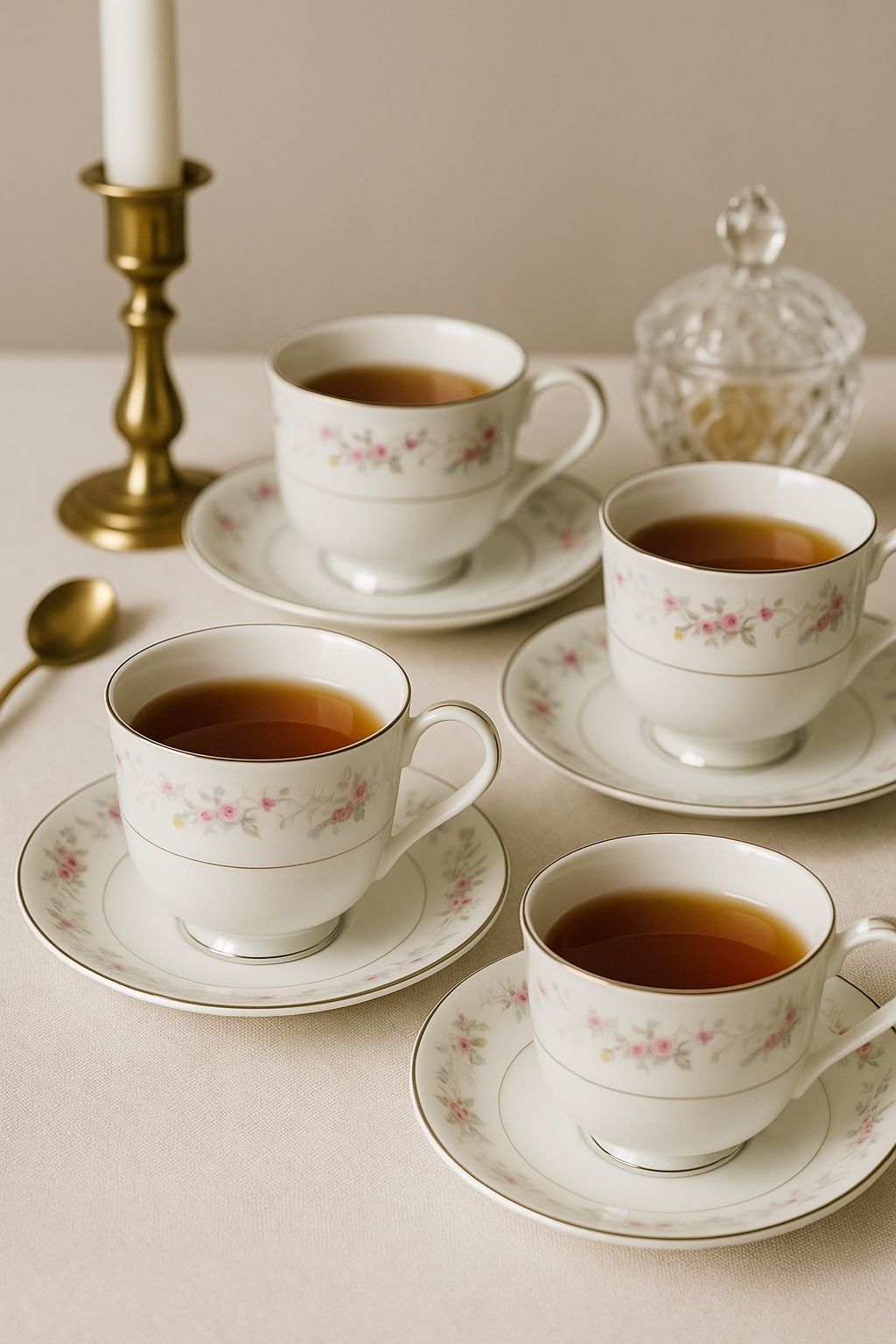 Empress China Japan 1980s Seville Cups & Saucers Set Of 9 + Extra Saucer