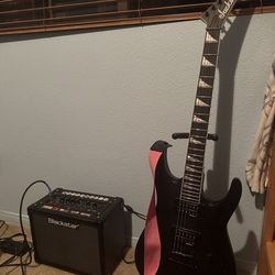Electric guitar and amp