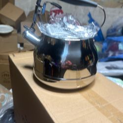 Tetera De Acero Inoxidable 2.5 Princess House Nueva En Caja Precio Firme 100