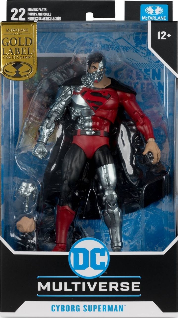 Dc Multiverse Mcfarlane Cyborg Superman Gold Label rare