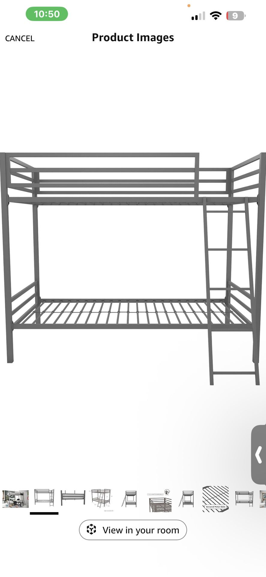 Twin Over Twin Metal Bunk Bed Frame