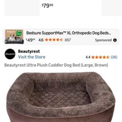Great deal Good Condition Big Beige Beauty Rest Dog 🐕 Bed 🛌 