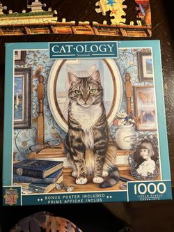 Master pieces 1000 Pc Catology Puzzle (all Pieces Accounted For)
