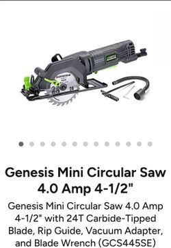 Genesis Mini Circular Saw 4.0 Amp 4-1/2"
