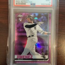 2019 Topps Chrome Eloy Jimenez Rookie Pink Refractor Psa 9
