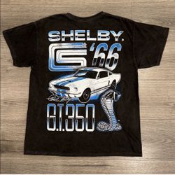 Officially Licensed Distressed Wash ‘66 Carol Shelby Mustang Cobra GT500 Tee Men’s Size Medium