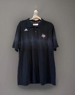 Adidas Texas A&M Aggies Men's Black Polo Shirt XL Performance NCAA