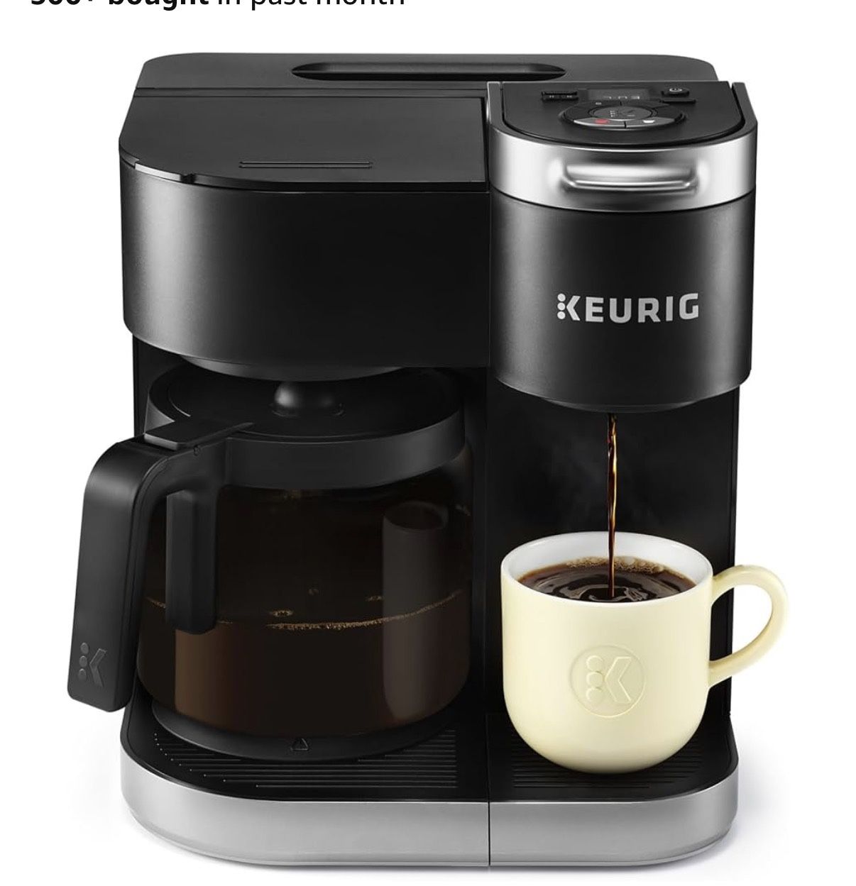 Keurig K-Duo Single Serve K-Cup Pod & Carafe Coffee Maker, with Multiple Brew Sizes, 60oz Removable Reservoir, Programmable Auto Brew Carafe, (Gen 1),
