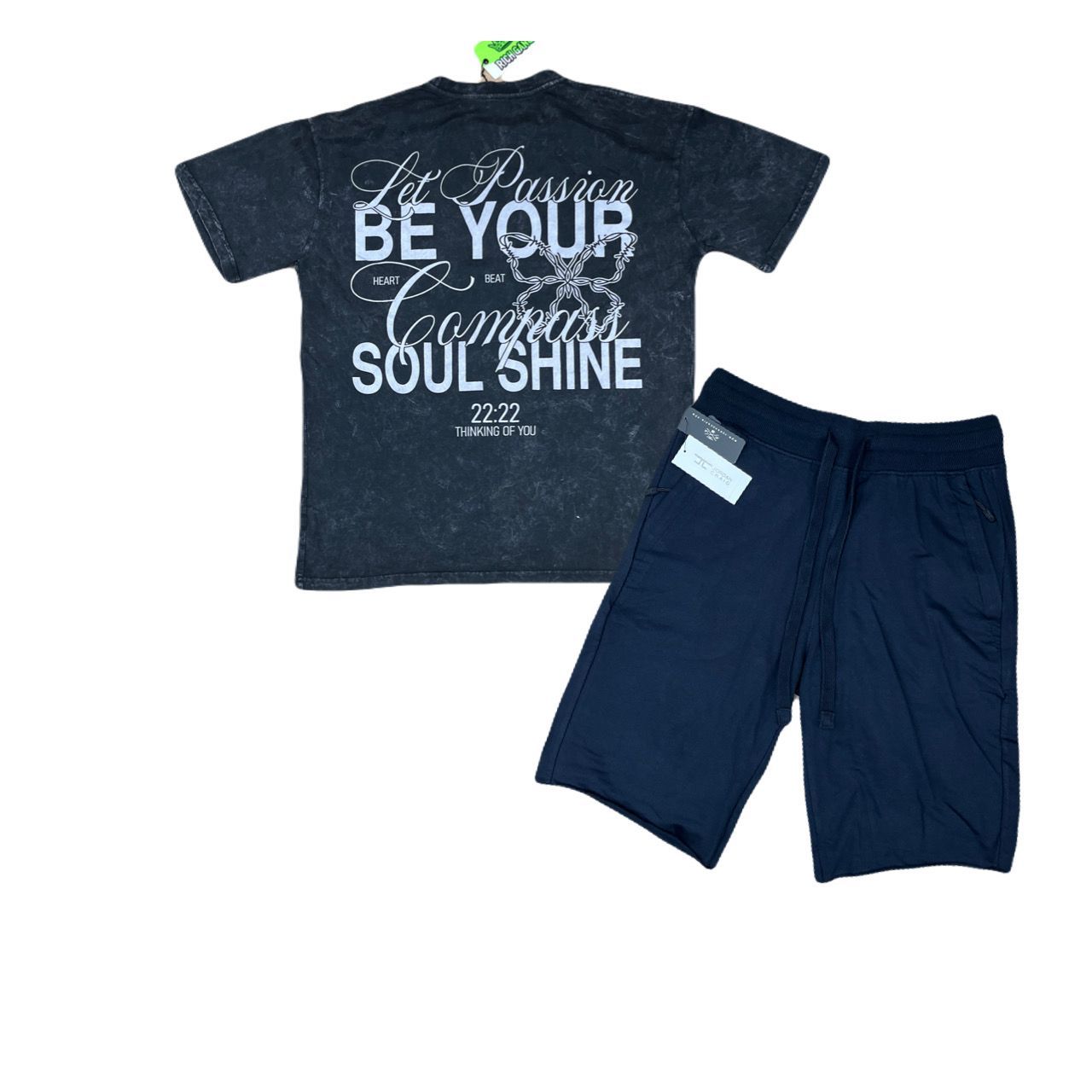 Men's shirt and shorts outfit