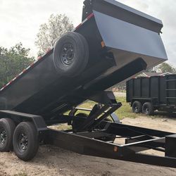 New Heavy Duty Dump Trailer 8 Lugs 14ft 