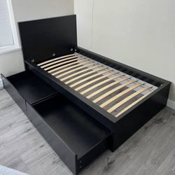 IKEA Malm Twin platform bed with 2 drawers! Excellent, like new condition!! Free Delivery!
