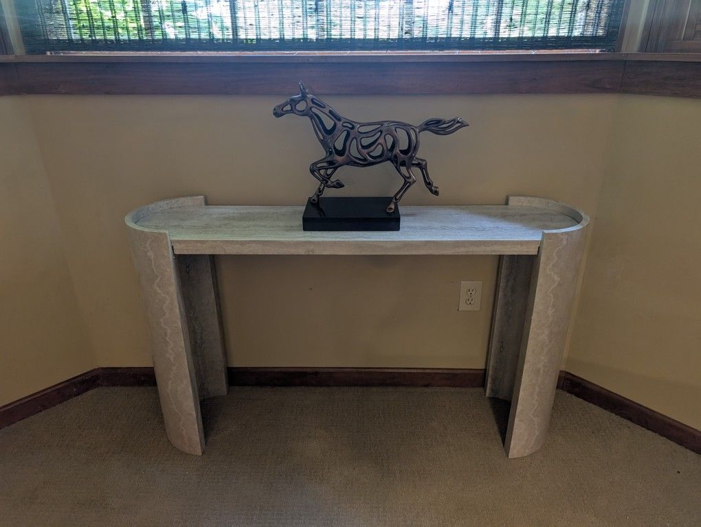 Faux Marble Console Table