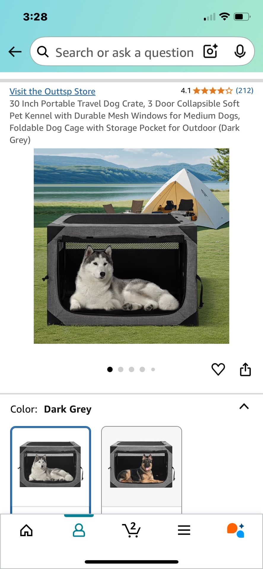 Travel/collapsible Dog Crate