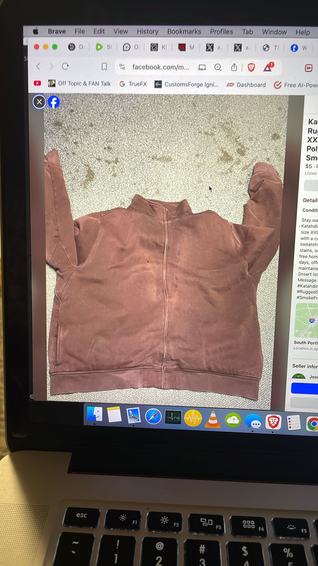 Cotton iron Works Brown rugged sweatshirt men’s XXL 91% cotton 9% polyester