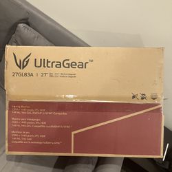 LG 27" QHD (2560 x 1440) 144HZ 1ms G-sync IPS monitor