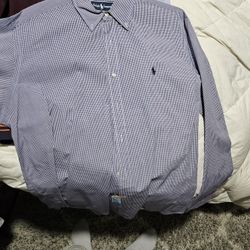 Size 16 37 Ralph Lauren Dress Shirt 