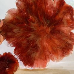 Handmade resin platter & coaster set - unique gift idea! 