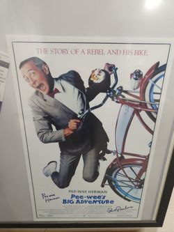 JSA CoA PEE WEE Herman Rare Dual Signed 