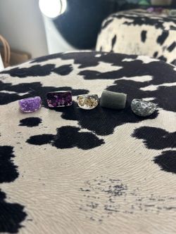 Set of 5 Resin Rings