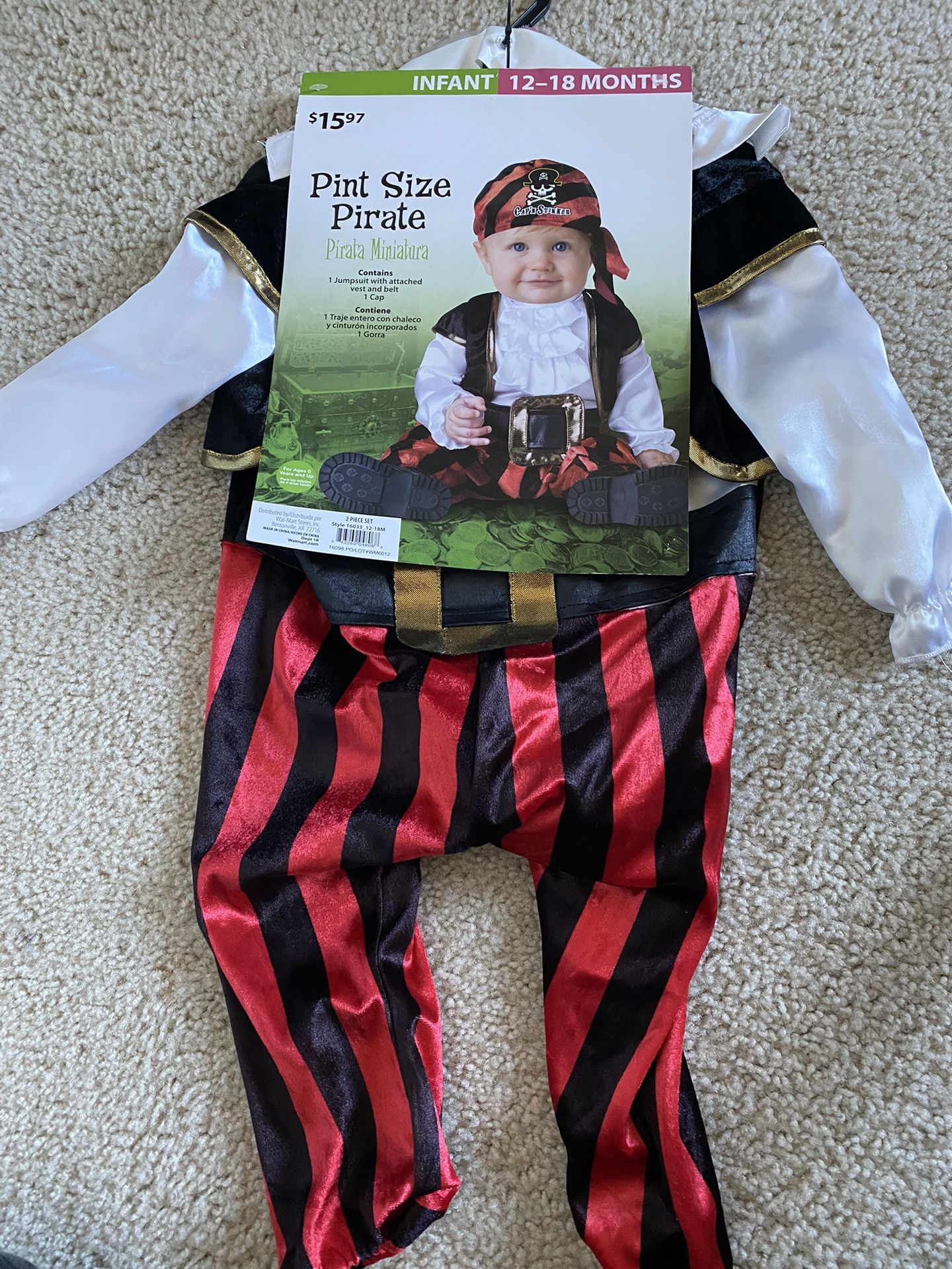 Pirate Halloween Costume 12-18 Months