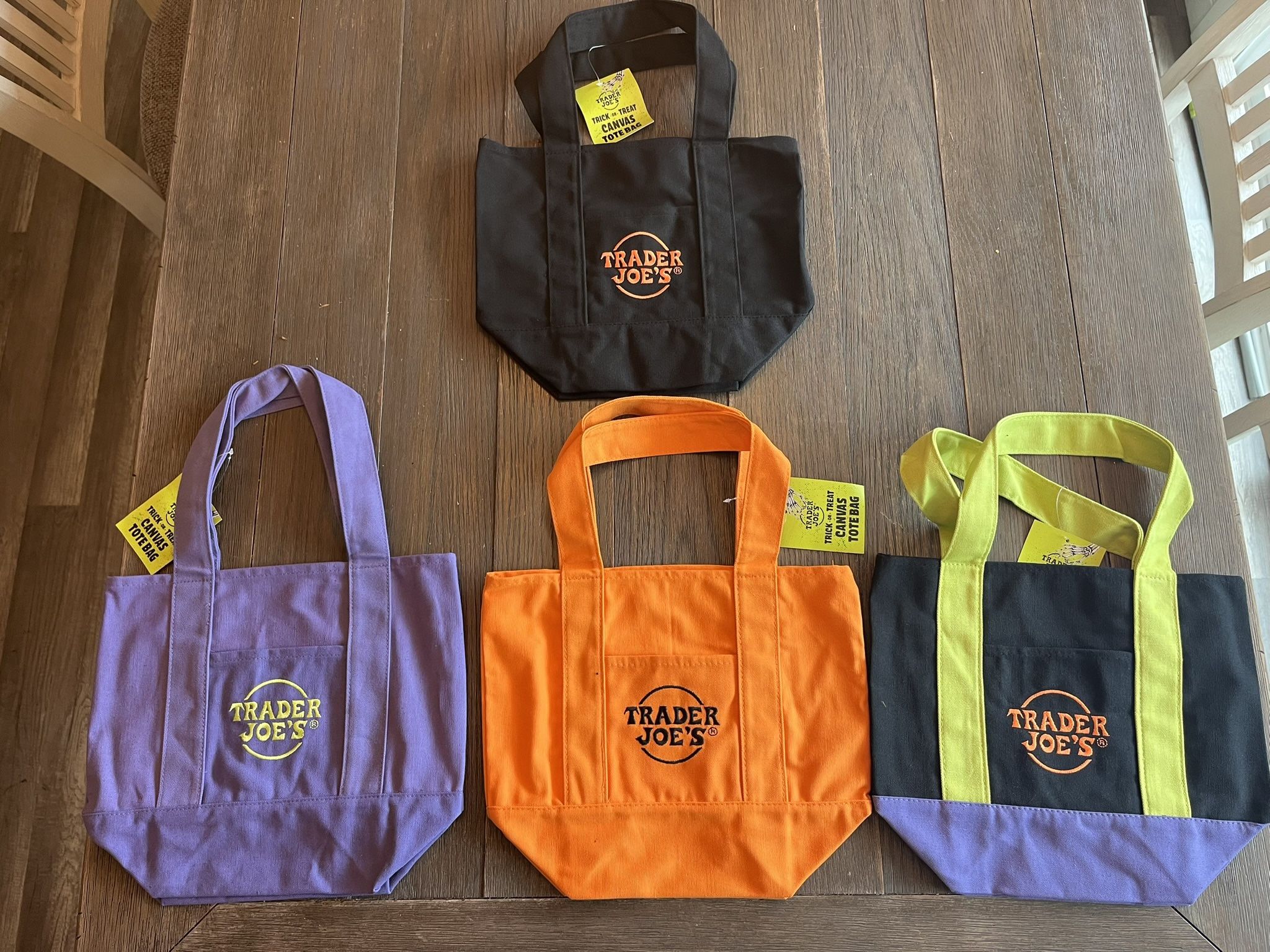Limited Trader Joe's Mini Halloween Canvas Tote Bag RARE / SHIPS NOW.