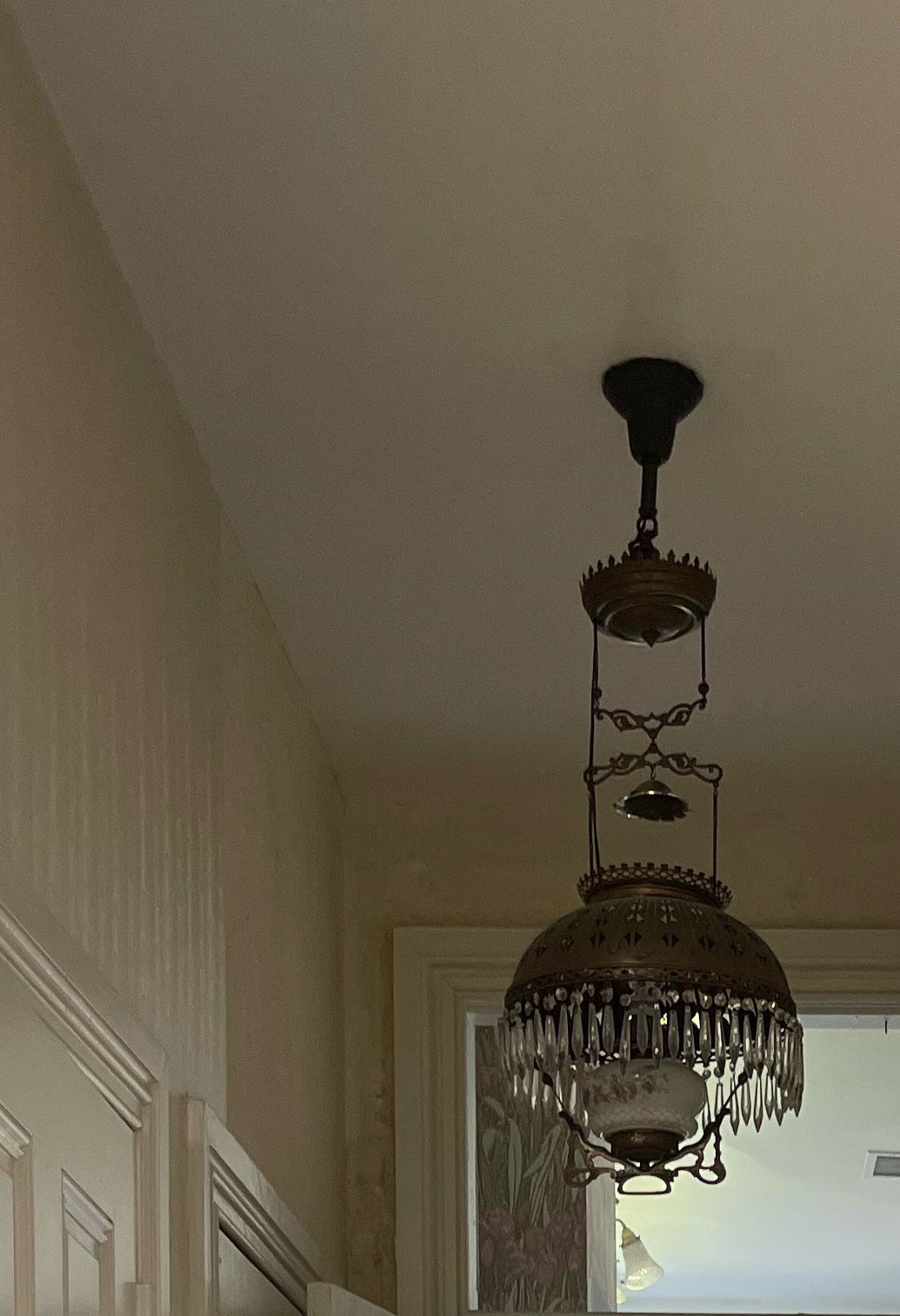 Brass Crystal Chandelier