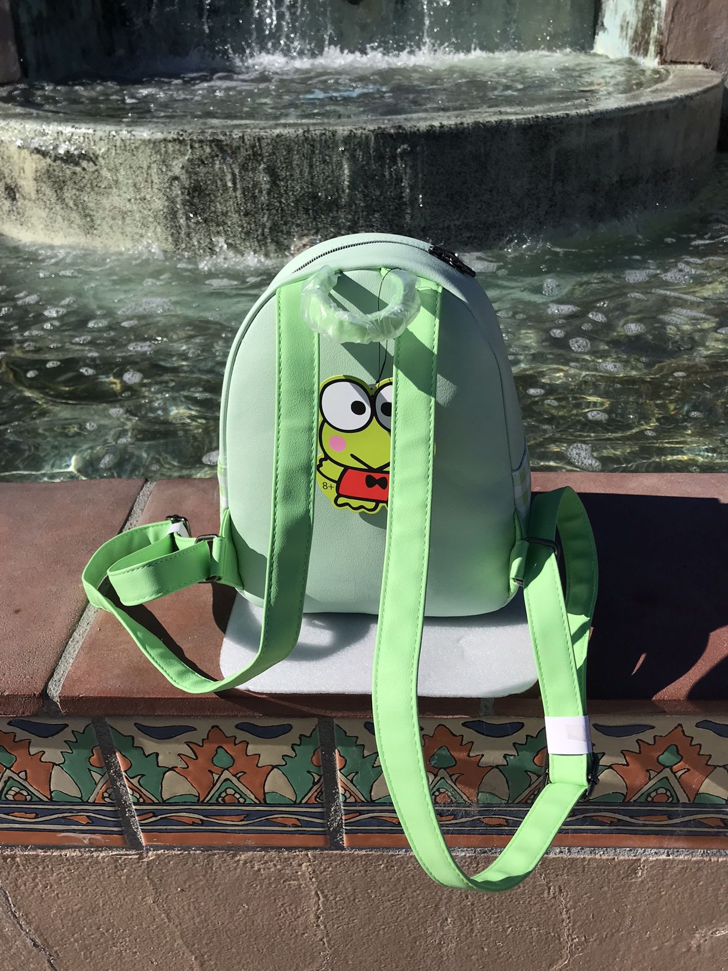 Loungefly Keroppi Green Gingham Mini Backpack New with Tags Loungefly Keroppi Gingham mini backpack rare | Mercari main image 2