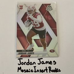 Jordan James San Francisco 49ers RB Mosaic Short Print Insert Rookie Card. 