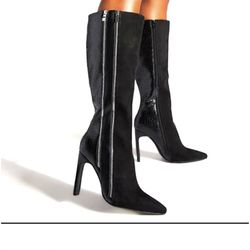Shoedazzle kioni black size 8 boots NWT
