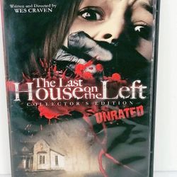 The Last House On The Left (DVD, 2008) Collector's Edition Unrated Wes Craven. The image shows the DVD cover for the 2009 remake of the 1972 horror fi