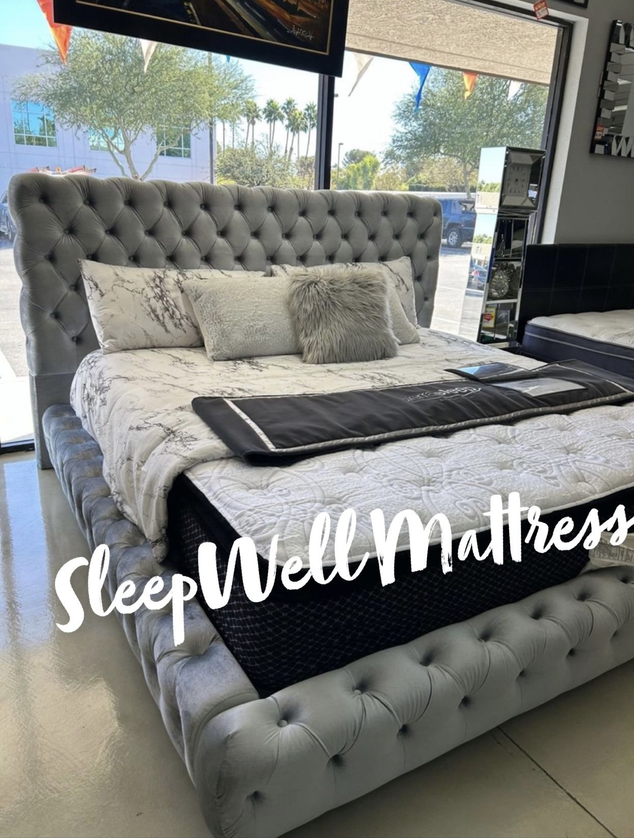 New Queen Bed Frame With Mattress 