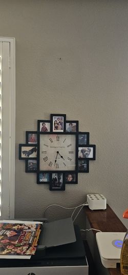 12 Collage Clock Photo Display
