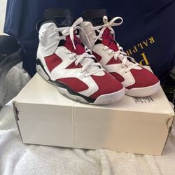Jordan 6 carmine size 12